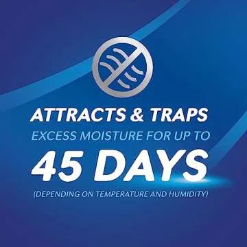 DampRid Fragrance Free Disposable Moisture Absorber with Activated Charcoal, 18 oz (Pack of 3) Moisture Absorber & Odor Remover, Lasts Up To 60 Days, No Electricity Required