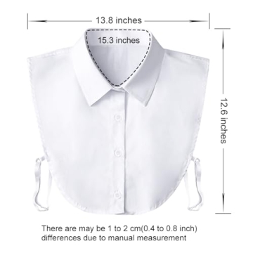 Elegant Fake Collar Detachable Dickey Blouse for Women