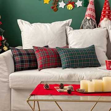 MIULEE Scottish Tartan Plaid Pillow Covers Set of 2