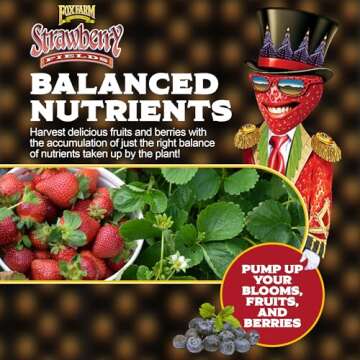 FoxFarm Strawberry Fields Fruiting & Flowering Potting Soil, 1.5cu ft - Use to Increase Blooms, Fruits, and Berries - Made for The Fruiting and Flowering Stages of Plants