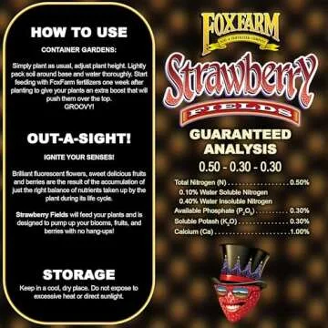 FoxFarm Strawberry Fields Fruiting & Flowering Potting Soil, 1.5cu ft - Use to Increase Blooms, Fruits, and Berries - Made for The Fruiting and Flowering Stages of Plants
