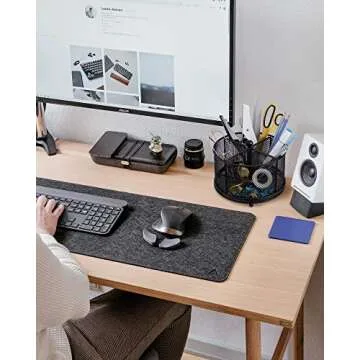 Varhomax Desk Organizer: Rotating Pencil Holder with Compartments