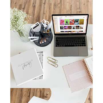 Varhomax Desk Organizer: Rotating Pencil Holder with Compartments