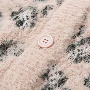 Chic Miessial Women's Leopard Cardigan - Button Up Sweater