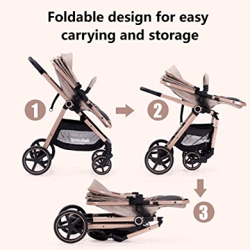 Lortsybab 2-in-1 Baby Stroller with Bassinet Mode