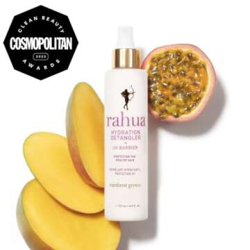 Rahua Hydration Detangler Spray + UV Barrier, 6.5 Fl Oz, Detangling Leave in Hair Care Softens Hair, Smooths Frizz, Supports Breakage & Damage, Conditioning for Brushable Shiny Hair, All Hair Types
