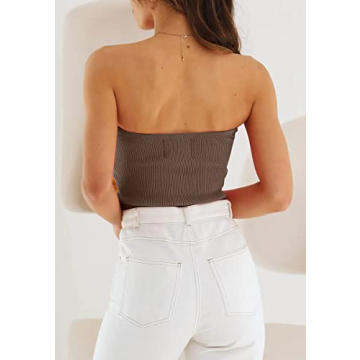 Stylish EFAN Twist Front Tube Crop Top for Summer