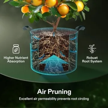 VIVOSUN 5 Gallon Grow Bags - Heavy Duty Plant Pots