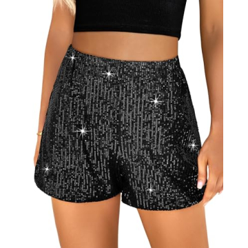 Luvamia Sequin Shorts for Women High-Waisted Glamour