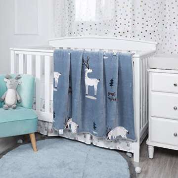 TILLYOU Toddler Flannel Blanket - Warm Cozy Baby Blanket for Boys and Girls, Smooth Cute Lightweight...