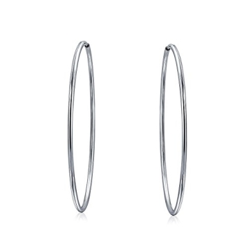 Elegant .925 Silver Minimalist Hoop Earrings for Women