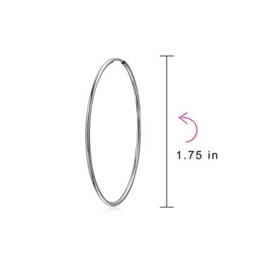 Elegant .925 Silver Minimalist Hoop Earrings for Women