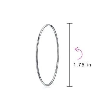 Elegant .925 Silver Minimalist Hoop Earrings for Women