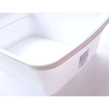 4SGM Sterilite Small White 8 Qt Dish Pan for Home Tasks