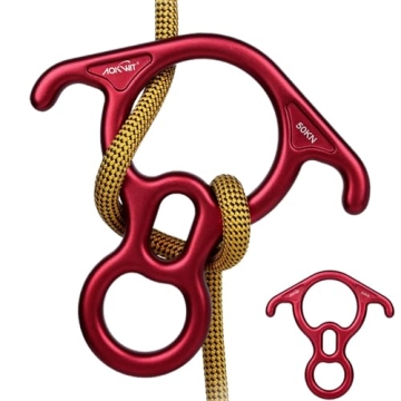 AOKWIT 50KN Rescue Figure 8 Descender - Premium Belaying and Rappelling Device for Climbers