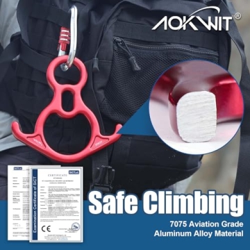 AOKWIT 50KN Rescue Figure 8 Descender Climbing Gear