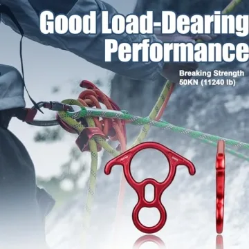 AOKWIT 50KN Rescue Figure 8 Descender Climbing Gear