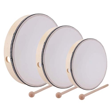 Foraineam Hand Drum Set for Kids - 12, 10, & 8 Inch