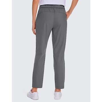 CRZ YOGA Womens 4-Way Stretch Ankle Golf Pants 7/8 Casual Dress Work Athletic Travel Workout Sweatpa...