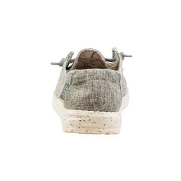 Hey Dude Women's Wendy L Linen Iron Size 9 | Women’s Shoes | Women’s Lace Up Loafers | Comfortable & Light-Weight