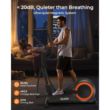 Niceday Elliptical Machine with 16 Resistance Levels