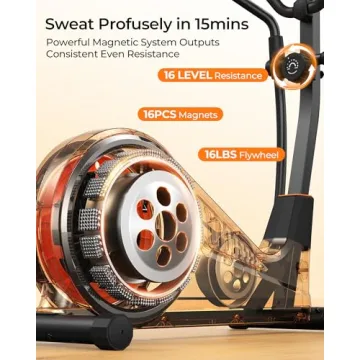 Niceday Elliptical Machine with 16 Resistance Levels