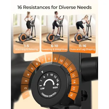 Niceday Elliptical Machine with 16 Resistance Levels