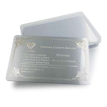 Ebamaz Stainless Steel Business Cards - Pack of 10