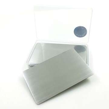 Ebamaz Stainless Steel Business Cards - Pack of 10