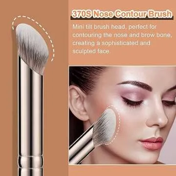 TEOYALL Mini Nose Contour Brush for Flawless Makeup