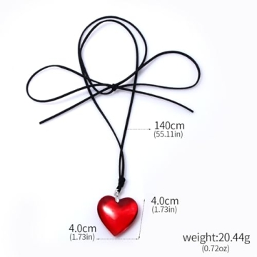 YURAOER Choker Necklace with Adjustable Velvet Chain