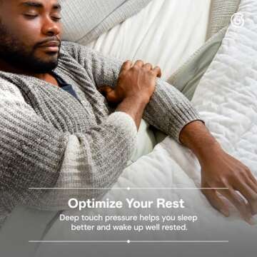 Gravity Blankets Weighted Blanket for Adults, White 35 lbs 90"x90" Queen/King, The Original Weighted Blanket for Sleep, Cotton Made Blanket with Washable Removable Microfiber Duvet Cover