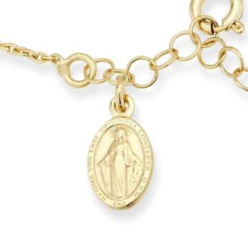 Miabella 18K Gold Over Sterling Silver Rosary Bracelet
