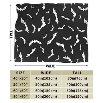 Bats Halloween Goth Fleece Blanket - Soft & Warm Throw