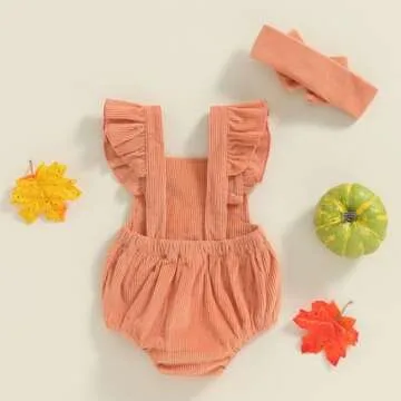 YINGISFITM My First Halloween Baby Girl Outfit Newborn Pumpkin Bubble Romper Infant Jumpsuit Cute Girls Pumpkin Clothes (Pumpkin Face, 0-3 Months)