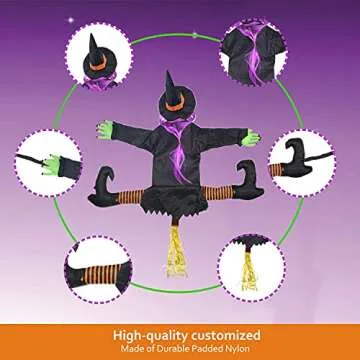 Arkiden Crashing Witch Halloween Decoration for House