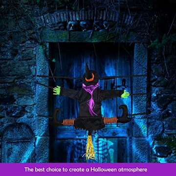 arkiden Crashing Witch Into Tree,Halloween Decoration for Yard or House Prop Decoration Indoor Outdoor Patio Lawn Garden Decor