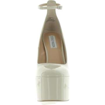 Steve Madden Women's Skyrise Pump, Bone Patent, 7.5