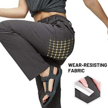 MIER Women's Quick Dry Cargo Pants - Tactical Hiking Pants, Graphite Grey