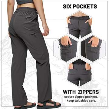 MIER Women's Lightweight Quick Dry Cargo Pants