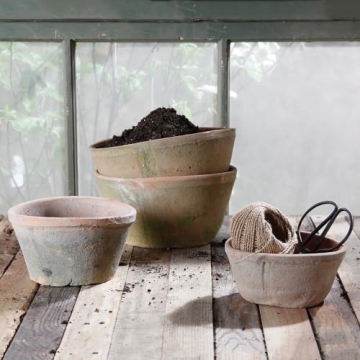 HomArt Rustic Terra Cotta Oval Pot Decorative Planter