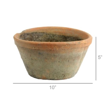 HomArt Rustic Terra Cotta Oval Pot Decorative Planter