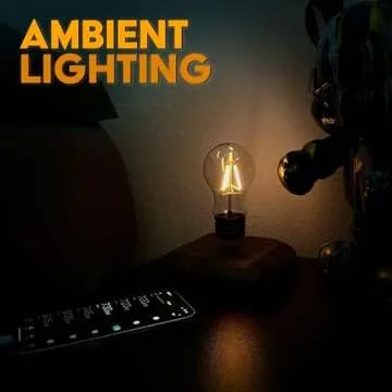 LEVINA Floating Light Bulb Lamp - Magnetic Levitating Wireless Light Bulb Lamp, Night Light, Room Decor, Cool Lamps, Unique Decor Tech Toys