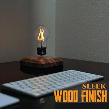 LEVINA Floating Light Bulb Lamp - Magnetic Levitating Wireless Light Bulb Lamp, Night Light, Room Decor, Cool Lamps, Unique Decor Tech Toys