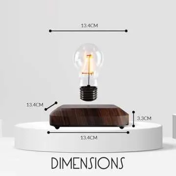 LEVINA Floating Light Bulb Lamp - Magnetic Levitating Wireless Light Bulb Lamp, Night Light, Room Decor, Cool Lamps, Unique Decor Tech Toys