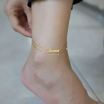 Personalized Name Bracelet or Anklet for Women Gift