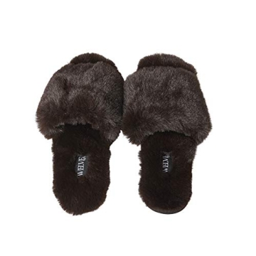 Twelve AM Co. Womens So Good Fluffy Slippers