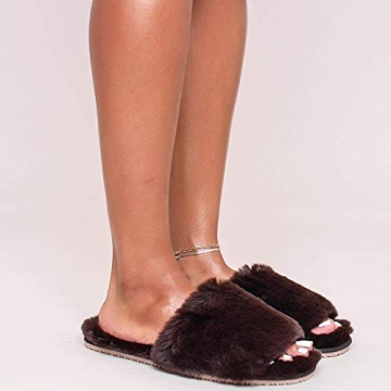 Twelve AM Co. Womens So Good Fluffy Slippers