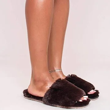 Twelve AM Co. Womens So Good Fluffy Slippers
