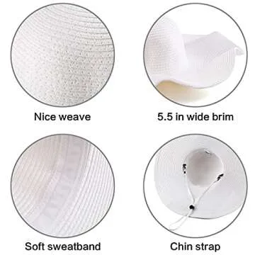 Stylish Beach Wide Brim Sun Hat for Women - 19 Colors
